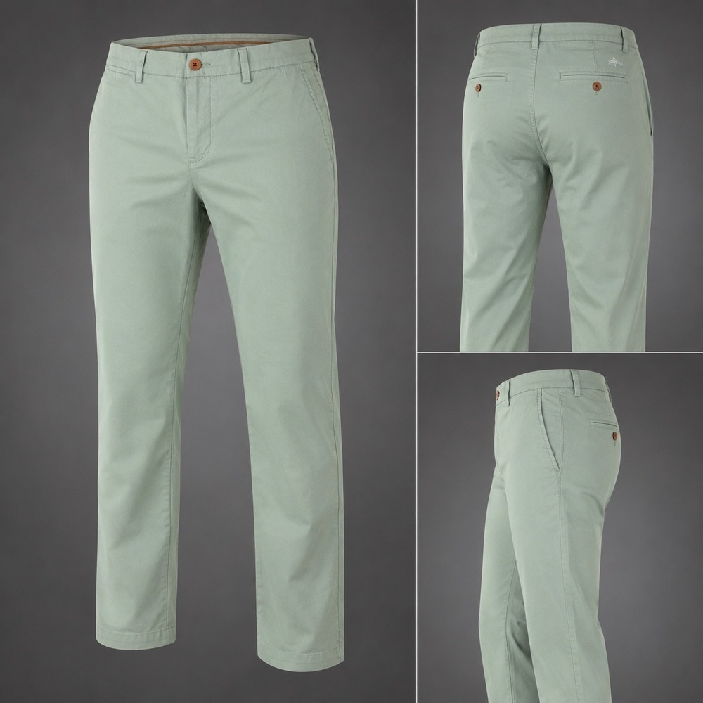Tommy Bahama Boracay Chino Pant Stretch Cotton Blend Flat Front Men 33x32 Preppy